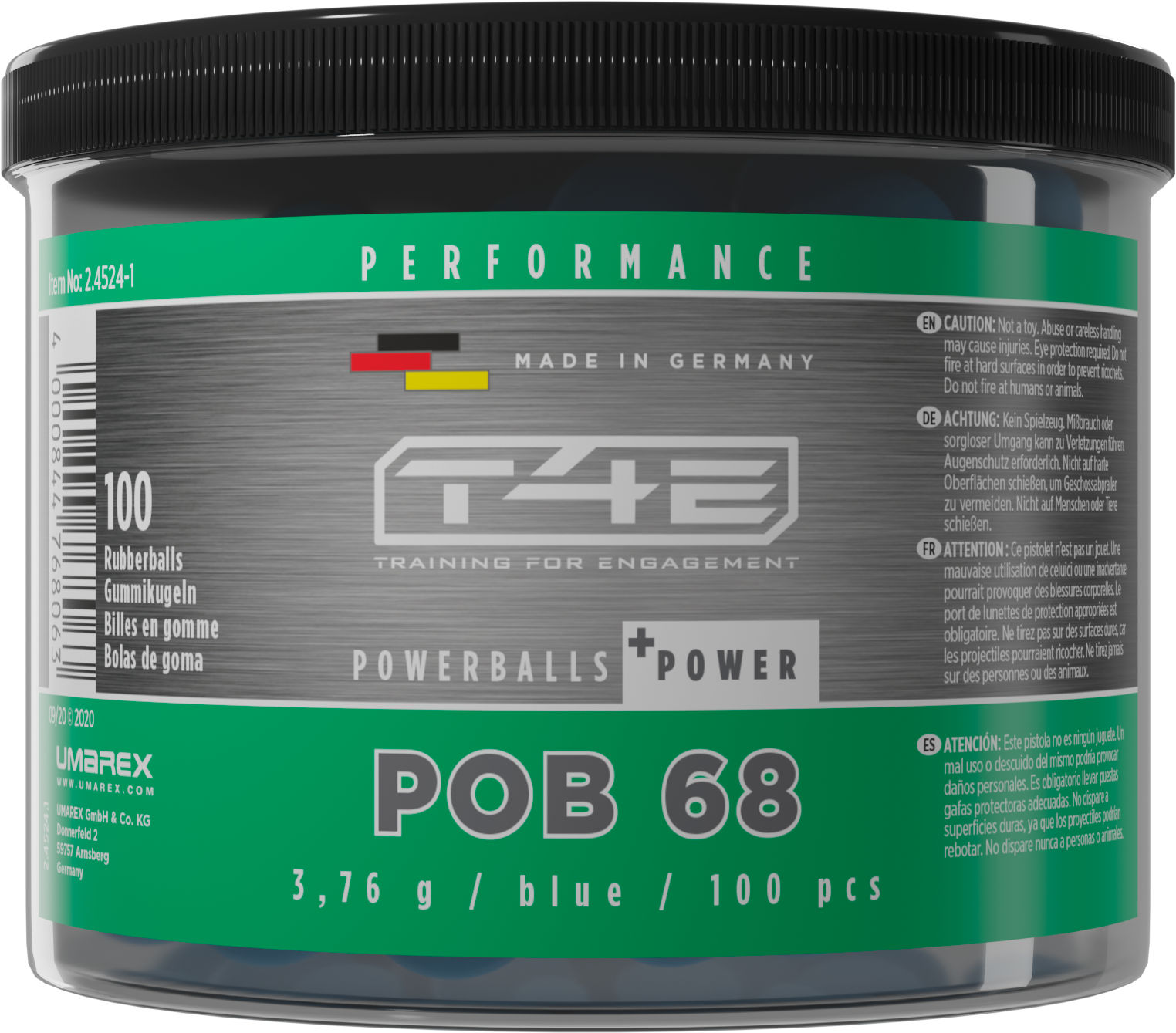 T4E Performance POB 68 Powerballs Blau Kaliber .68