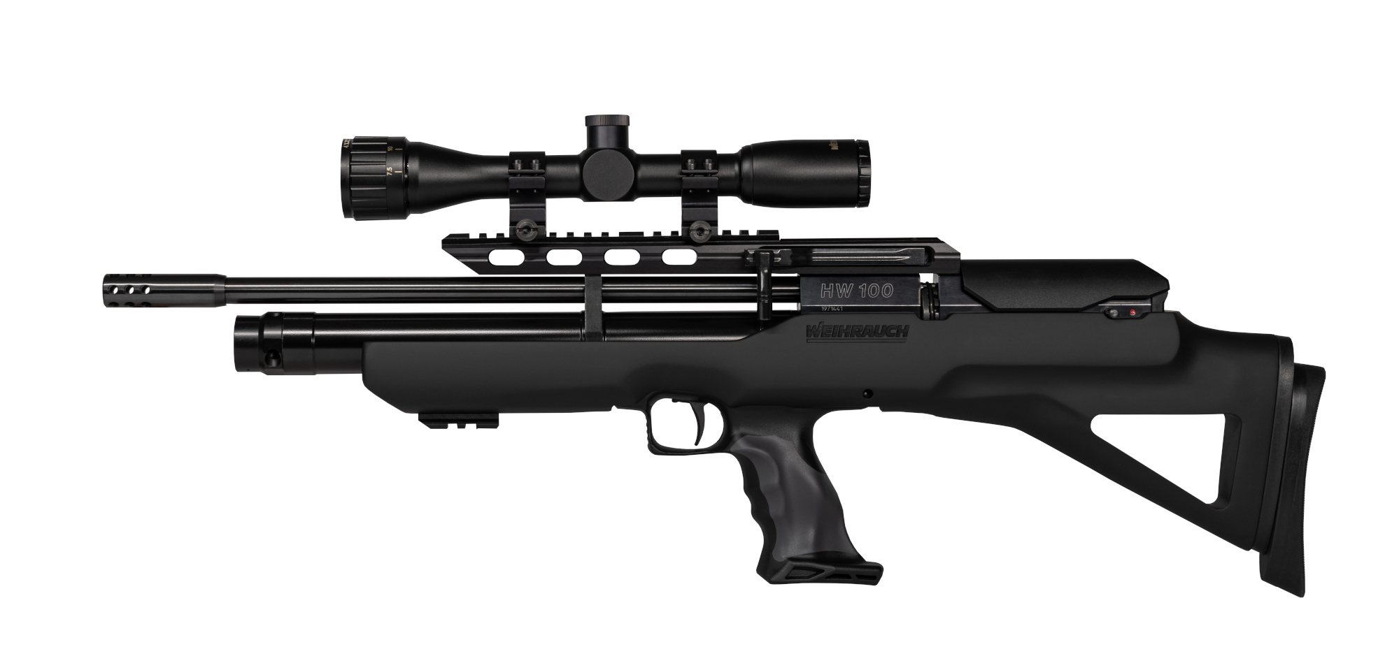 Weihrauch HW 100 Bullpup - mit  XL Schalldämpfer 4,5 mm