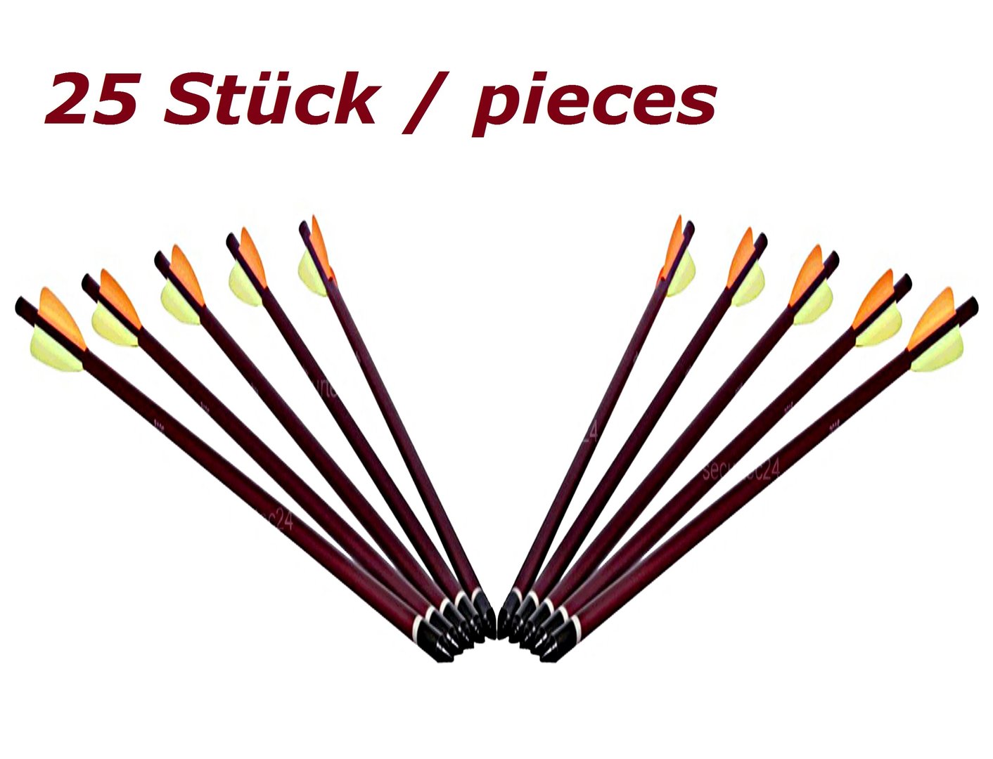 Pfeile5_15uPvHF9kTSxLol Armbrustpfeile  25 Stück 14 Zoll Rot