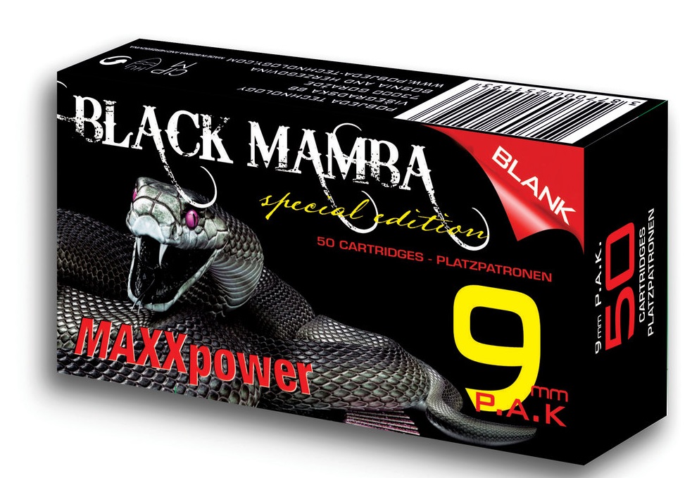 Platzpatronen Black Mamba Kaliber 9 mm P.A.K.