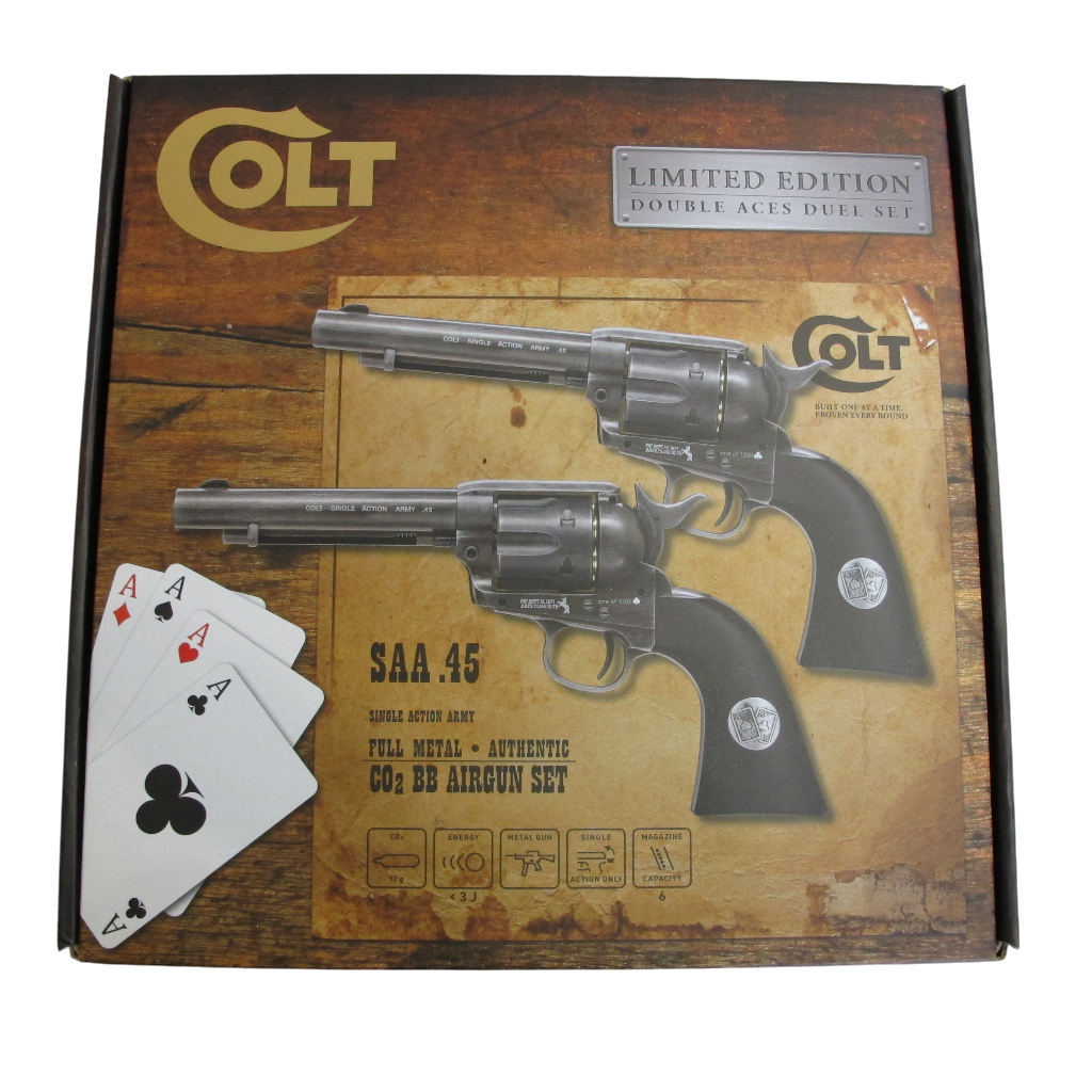 Colt Double Aces Duel Set 4,5 mm (.177) BB limitiert mit Editions-Seriennummer Colt Double Aces Duel Set 4,5 mm (.177) BB limitiert mit Editions-Seriennummer