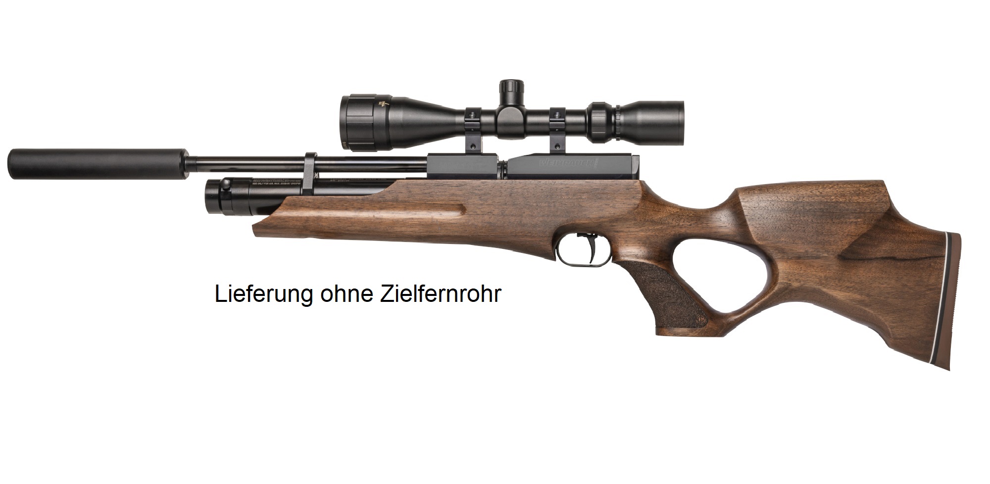 Weihrauch HW 100 TK Pressluftgewehr 5,5 mm Schalldämpfer