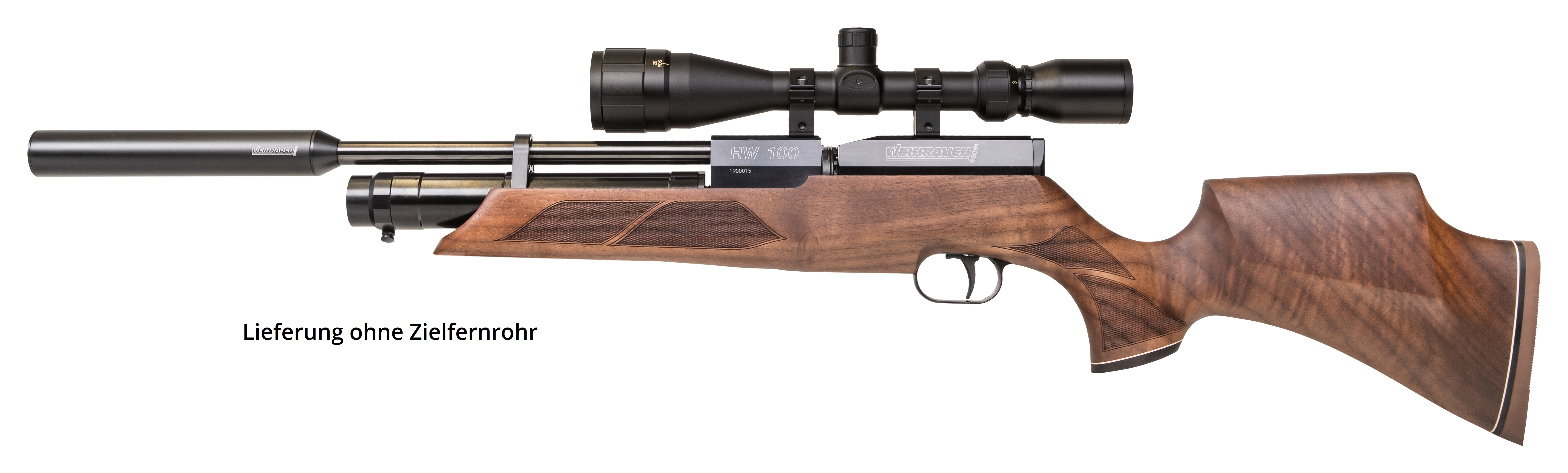 Weihrauch HW 100 SK Pressluftgewehr 4,5 mm Schalldämpfer